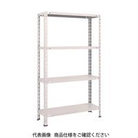 TRUSCO スチールラック 軽量棚 中棚ボルトレス型 875X300X1500 4段 ネオグレー L53V-14 NG 1台(1個)（直送品）