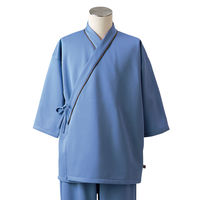 住商モンブラン 検診衣（8分袖・上衣） 検査着 患者衣 男女兼用 ブルー S 79-503 1枚（直送品）