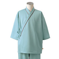 住商モンブラン 検診衣（8分袖・上衣） 検査着 患者衣 男女兼用 グリーン S 79-505 1枚（直送品）