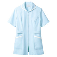 住商モンブラン ナースジャケット（半袖） 医療白衣 レディス サックスブルー（水色）/白 LL 73-1984 1枚（直送品）