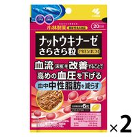 ナットウキナーゼさらさら粒プレミアムプラス中性脂肪 120粒 2個 小林製薬