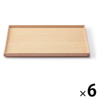 無印良品 木製 角型トレー 約幅40.5×奥行30.5×高さ2cm 6個 良品計画