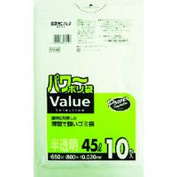日本サニパック サニパック　VX49パワーポリ袋45L半透明（10枚/袋） VX49-HCL 1セット（10袋） 783-9651