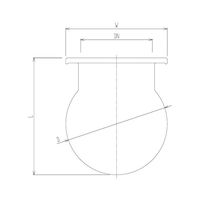 旭製作所 石英球形セパラ反応容器 1000mL 1240-1000 1個 64-5087-92（直送品）