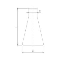 旭製作所 石英三角フラスコ リム付 1000mL 1120-1000 1個 64-5087-08（直送品）