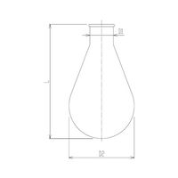 旭製作所 石英ナス形フラスコ リム付 1126 64-5087