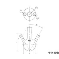 旭製作所 三ツ口フラスコ 10L 55/50・24/40 3110-10-10L4L 1個 64-8911-46（直送品）