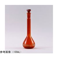 アズワン メスフラスコ 茶 ガラス栓付 100mL NS14/23 65-0504-29 1個（直送品）