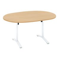 【組立設置込】コクヨ ビエナ 会議テーブル 楕円形 T字脚 キャスター 配線無 天板Ｗ1500×D900×高さ720mm