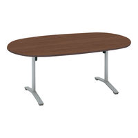 【組立設置込】コクヨ ビエナ 会議テーブル フラップ 楕円形T字脚 キャスター 天板Ｗ1800×D900×高さ720mm