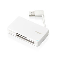 カードリーダー USB2.0 ケーブル収納タイプ ホワイト MR-K304WH エレコム 1個