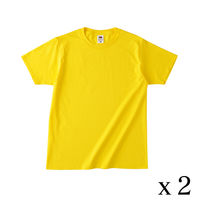 TRUSS フルーツベーシックTシャツ　サイズL　4.8oz　イエロー　1セット（2着入）（直送品）