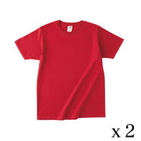 TRUSS フルーツベーシックTシャツ　サイズL　4.8oz　トゥルーレッド　1セット（2着入）（直送品）