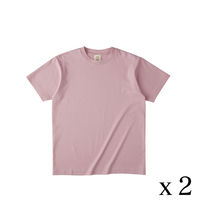 TRUSS オーガニックコットンTシャツ　サイズS　5.3oz　ダスティピンク　1セット（2着入）（直送品）