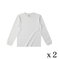 TRUSS オーガニックコットンロングスリーブTシャツ　サイズL　5.3oz　ナチュラル　1セット（2着入）（直送品）