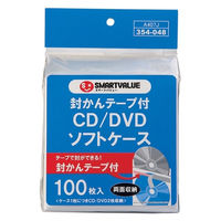 ジョインテックス CD/DVDソフトケース 両面100枚 A407J　10パック（直送品）