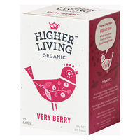 【ノンカフェイン】 Higher Living ハイアリヴィング オーガニック ハーブティー ベリーベリー 1箱（15バッグ入）