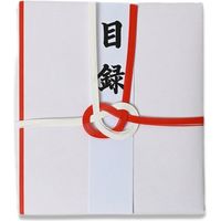 天一堂 日本製 金封 目録 白赤 奉書紙 802 1セット（5枚：1枚×5）（直送品）