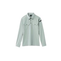 ジーベック（XEBEC） 冷感長袖ポロシャツ シルバーグレー M 6085-22-M 6085 1着（直送品）