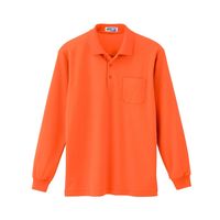 ジーベック（XEBEC） 長袖ポロシャツー82-オレンジ 6130