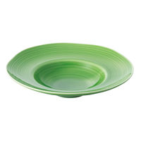 みやび街道 スープ皿 緑釉クシ目ハット皿 (2個入) mkd-64701023（直送品）