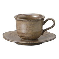 みやび街道 カップ＆ソーサー 窯変茶流コーヒー碗皿 (4個入) mkd-77863053（直送品）