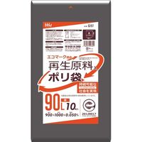 ハウスホールドジャパン GI97 再生原料エコマーク袋 90L 黒 4580287293822 10枚×20点セット（直送品）