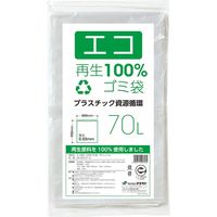 テラモト エコ再生100%ゴミ袋(10枚入×30冊)　70L DS2003730 1箱（10枚入×30冊）（直送品）
