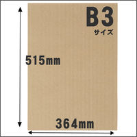 ロジマート 板ダンボール 515×364 B3 100枚 厚さ5mm【NO922】 5199z-283 1セット（直送品）