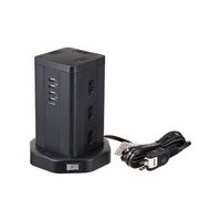 エスコ AC100V/14Ax2m タップ(12口/USBポート/タワー型) EA815GN-61 1個（直送品）