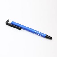 マルチスタイラスペン ブルー(スタンド機能、ボールペン、スマホスタンド、画面クリーナー) 10セット LG-SNP-BL_10SET（直送品）