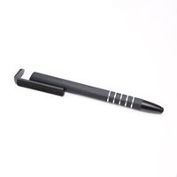 マルチスタイラスペン ブラック(スタンド機能、ボールペン、スマホスタンド、画面クリーナー) 10セット LG-SNP-BK_10SET（直送品）