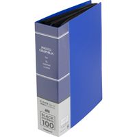 ナカバヤシ ポケットアルバム フォトグラフィリア 2L判 1段 100枚 ブルー PH2L-1010-B 1冊（直送品）