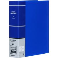 ナカバヤシ ポケットアルバム フォトグラフィリア L判 2段 200枚 ブルー PHL-1020-B 2冊（直送品）