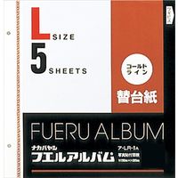 ナカバヤシ ゴールドライン替台紙 ビス式用 Ｌサイズ 5枚 ア-LR-5A 2組（直送品）