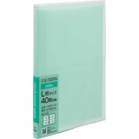 ナカバヤシ カラーポケットアルバム L判 2段 40枚 グリーン アカ-PCL-40-G 1セット(1冊×5)