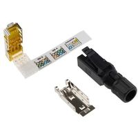 Harting RJ45 モジュラーコネクタ， オス， RJ45コネクタ， ケーブルマウント， Cat6， 09451511560（直送品）