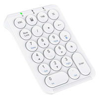 テンキー Bluetooth パンダグラフ 薄型 充電式 Tabキー付 耐久性 IC-KP08-WH ホワイト iClever