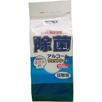 大成薬品工業 ワイペックス除菌ウェットシート詰替え　１００枚入　２４セット 111-108 1セット(24袋入)（直送品）