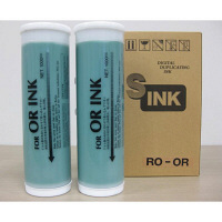 軽印刷機用インク（リソー用　インク）　RE　緑（汎用品）　1箱（2本入）　（直送品）
