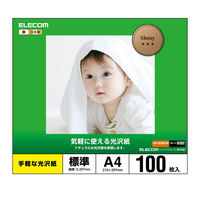 エレコム 光沢写真用紙/手軽な光沢紙/A4/100枚 EJK-GAYNA4100 1セット（3袋）