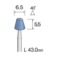 ミニター ブルー砥石 WA #120 φ6.5 CA1036 1袋(10本)（直送品）