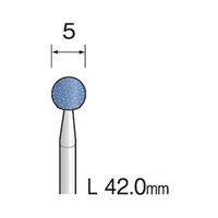 ミニター ブルー砥石 WA #120 φ5 CA1041 1袋(10本)（直送品）