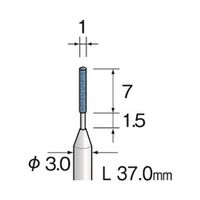 ミニター 精密コバルト砥石 SA #320 φ1 CA3231 1袋(10本)（直送品）