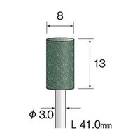 ミニター グリーン砥石 GC #120 φ8 CA3276 1袋（10本）（直送品）