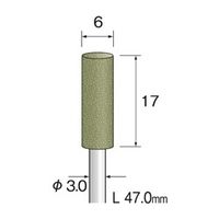 ミニター 研磨用ゴム砥石 GC ミディアム #120 φ6 DB3511 1袋(10本)（直送品）