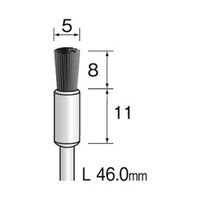 ミニター 毛ブラシ エンド 豚毛 ハード φ5 FC1502 1袋(10個)（直送品）