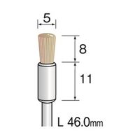 ミニター 毛ブラシ エンド 豚毛 ハード φ5 FC1503 1袋(10個)（直送品）