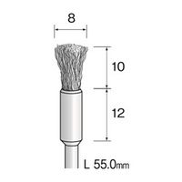 ミニター 金属ブラシ エンド スチール φ8 FC4512 1袋(10個)（直送品）
