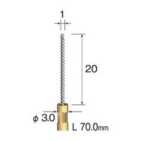 ミニター スパイラルホールブラシ 真鍮 φ1 FD2201 1本(1個)（直送品）